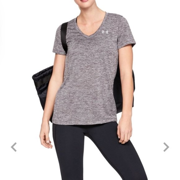 Under Armour Tops - Under Armour V Neck Purple Athletic T Shirt